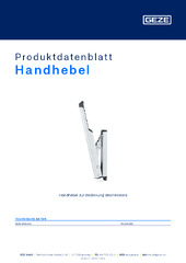 Handhebel Produktdatenblatt DE