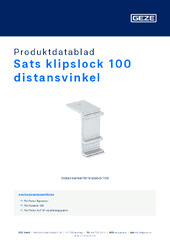 Sats klipslock 100 distansvinkel Produktdatablad SV