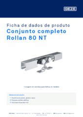 Conjunto completo Rollan 80 NT Ficha de dados de produto PT