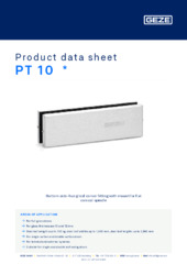 PT 10  * Product data sheet EN
