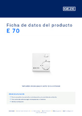 E 70 Ficha de datos del producto ES