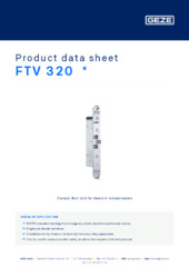 FTV 320  * Product data sheet EN