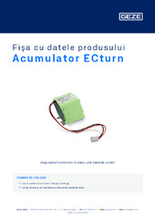 Acumulator ECturn Fișa cu datele produsului RO