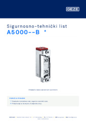 A5000--B  * Sigurnosno-tehnički list HR