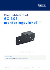 GC 308 monteringsvinkel  * Produktdatablad NB