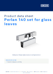 Perlan 140 set for glass leaves Product data sheet EN