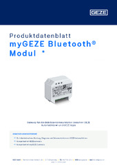 myGEZE Bluetooth® Modul  * Produktdatenblatt DE