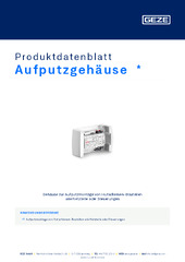 Aufputzgehäuse  * Produktdatenblatt DE