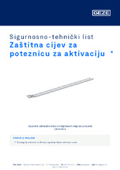 Zaštitna cijev za poteznicu za aktivaciju  * Sigurnosno-tehnički list HR