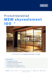 MSW skyveelement IGG  * Produktdatablad NB