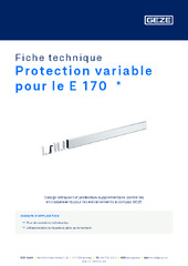 Protection variable pour le E 170  * Fiche technique FR