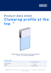 Clamping profile at the top  * Product data sheet EN