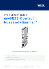 myGEZE Control bussändklämma  * Produktdatablad SV
