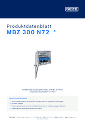 MBZ 300 N72  * Produktdatenblatt DE