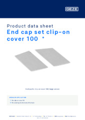 End cap set clip-on cover 100  * Product data sheet EN