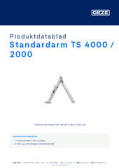 Standardarm TS 4000 / 2000 Produktdatablad DA