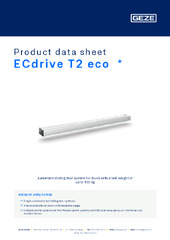 ECdrive T2 eco  * Product data sheet EN