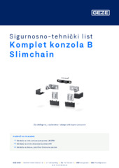 Komplet konzola B Slimchain Sigurnosno-tehnički list HR