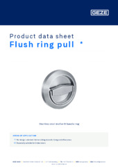 Flush ring pull  * Product data sheet EN