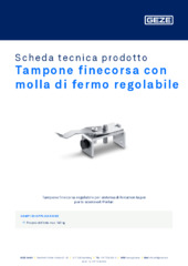 Tampone finecorsa con molla di fermo regolabile Scheda tecnica prodotto IT