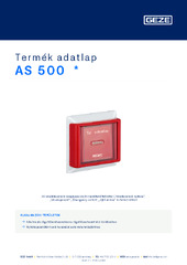 AS 500  * Termék adatlap HU