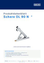 Schere OL 90 N  * Produktdatenblatt DE