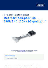 Retrofit Adapter GC 365/341 (10->10-polig)  * Produktdatenblatt DE