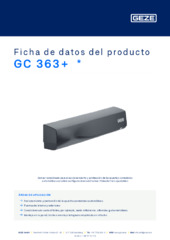 GC 363+  * Ficha de datos del producto ES