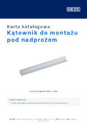 Kątownik do montażu pod nadprożem Karta katalogowa PL