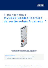 myGEZE Control bornier de sortie relais 4 canaux  * Fiche technique FR