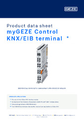 myGEZE Control KNX/EIB terminal  * Product data sheet EN