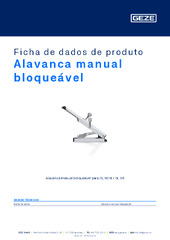 Alavanca manual bloqueável Ficha de dados de produto PT