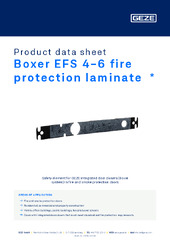 Boxer EFS 4-6 fire protection laminate  * Product data sheet EN