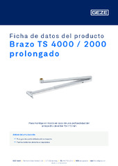Brazo TS 4000 / 2000 prolongado Ficha de datos del producto ES