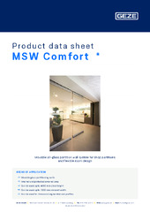 MSW Comfort  * Product data sheet EN
