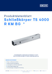 Schließkörper TS 4000 R KM BG  * Produktdatenblatt DE