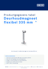 Deurhoudmagneet flexibel 335 mm  * Productgegevens tabel NL