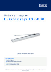 E-kızak rayı TS 5000 Ürün veri sayfası TR