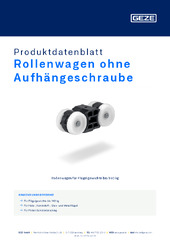Rollenwagen ohne Aufhängeschraube Produktdatenblatt DE