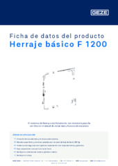 Herraje básico F 1200 Ficha de datos del producto ES