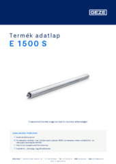 E 1500 S Termék adatlap HU