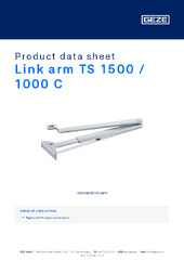 Link arm TS 1500 / 1000 C Product data sheet EN