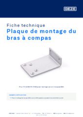 Plaque de montage du bras à compas Fiche technique FR