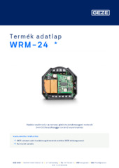 WRM-24  * Termék adatlap HU