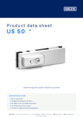 US 50  * Product data sheet EN