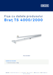 Braț TS 4000/2000 Fișa cu datele produsului RO