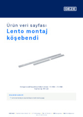 Lento montaj köşebendi Ürün veri sayfası TR