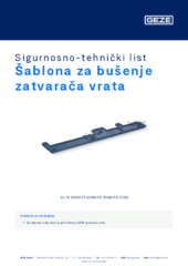 Šablona za bušenje zatvarača vrata Sigurnosno-tehnički list HR
