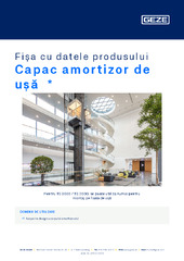 Capac amortizor de ușă  * Fișa cu datele produsului RO