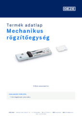 Mechanikus rögzítőegység Termék adatlap HU